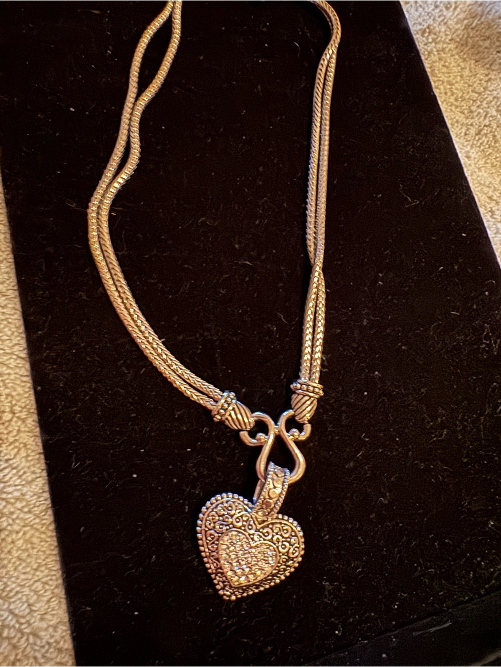 Silver Heart Pendant Necklace - Silver Heart Locket
